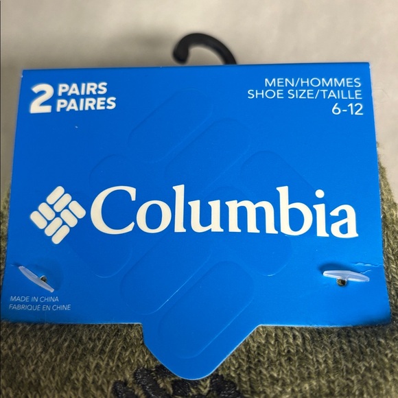 New Columbia Socks Men’s 2 Pair Green & Gray Warm Fleece Socks Activewear Casual - Picture 6 of 13